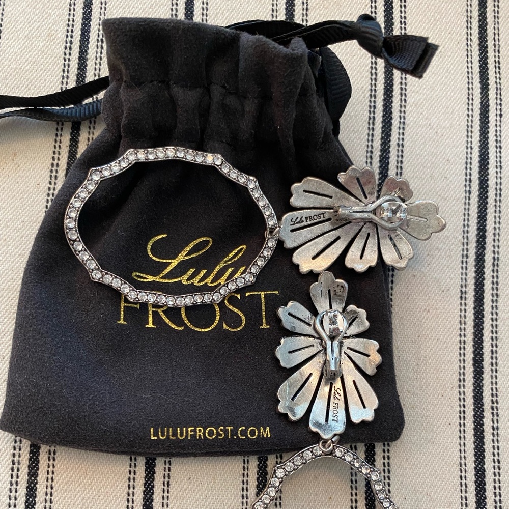 Lulu Frost Camellia Crystal Flower Earrings